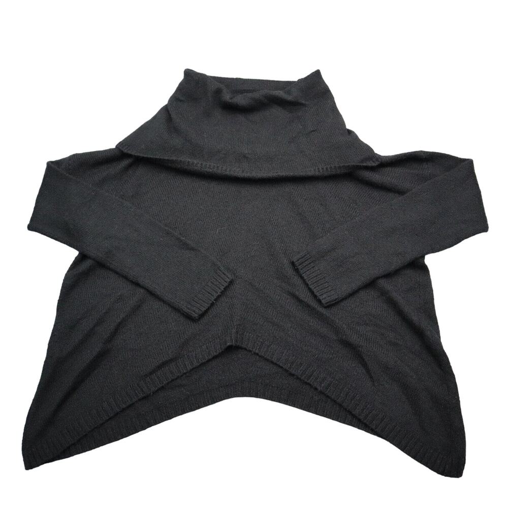 Express Sweater Womens M Black Plain Long Sleeve Turtle Neck Pull Over